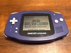 Gameboy Advance AGB-001 System Indigo Purple - Tested & Working - No Battery Cov