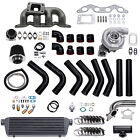 T3/T4 Turbo+Intercooler+Manifold+Oil Line+Wastegate Kit for Honda Civic D17 EX