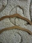 Two Vintage Wood Clothes Hangers