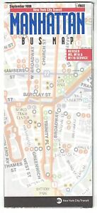New York City Transit Manhattan Bus Map February 1996