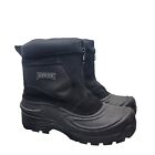 Mens Ranger Thinsulate Front Zippper Winter Boots Black Waterproof Size 11