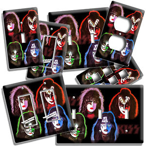 KISS ROCK BAND SOLO ALBUM INSPIRED LIGHT SWITCH OUTLET PLATES MUSIC STUDIO DECOR