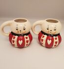 Johanna Parker Pair of Carnival Cottage Valentine's Ghost Mugs ~ New