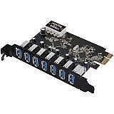 SIIG USB 3.0 7-Port External PCIe Host Adapter - Supports UASP (LB-US0514-S1)