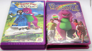 New ListingBARNEY'S GREAT ADVENTURE THE MOVIE & RHYME TIME RHYTHM 2 VHS Mother Goose Rhymes