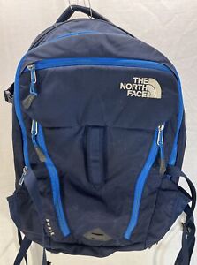 The North Face Surge Backpack Outdoor Hiking Commuter Laptop Nylon Bag Blue