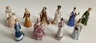 Lot of 10 Franklin Mint 1983 Ladies of Fashion Porcelain Miniature Figurines 2”