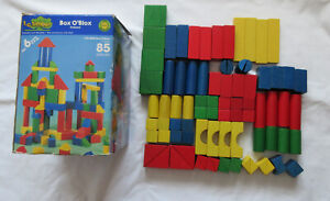 t.c.timber Wooden Building Blocks Vintage Colorful 84 Pieces