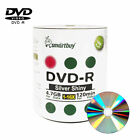 100 Smartbuy 16X DVD-R 4.7GB Shiny Silver Non Printable Blank Recording Disc