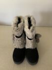 BEARPAW Tama II Genuine Sheepskin Winter Chukka Snow Boots Women Size 8 Pom Pom
