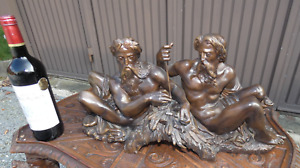 Antique French Large Bronze Sculpture Greek gods neptunus poseidon statue