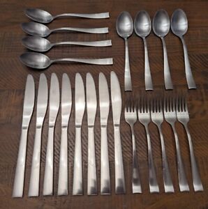 21 x CAMBRIDGE ARDEN Satin Stainless Flatware Spoons Forks Knives