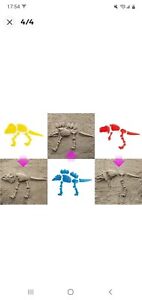 Top Race 3 Large Dinosaur Sand Molds, Dinosaur Fossil Skeleton Beach Toy Set