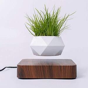 Levitating Air Bonsai Pot, Rotation Flower Pot Planters, Magnetic Dark Color