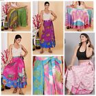 Wholesale Lot Vintage Silk Sari Wrap Skirt Boho Hippie Summer Long skirts