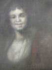 Very old antique Mona Lisa Rembrandt like painting portrait