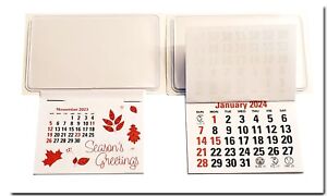 2024 Peel and Stick Up Adhesive Business Card Auto Car Truck Calendar white (50)