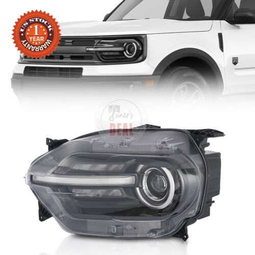 For 2021-23 Ford Bronco Sport LED Headlight Left Driver Non-HALO M1PB-13W030-AG (For: 2021 Ford Bronco Sport)
