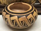 Vintage Native American GARNET PAVATEA Hopi-Tewa Pottery Low Bowl Dish