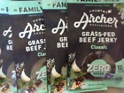 Country Archer Grass Fed Beef Jerky, 5.3oz, Classic, Zero Sugar, Lot of 4