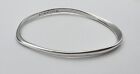 Kit Heath Sterling Silver Modernist Curved Bangle Bracelet