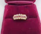 Vintage 14kt Yellow Gold Ruby & Diamond  Ring Size 8 Fast Shipping