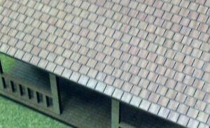 HO SCALE Laser Cut Brown Roofing Shingles
