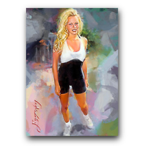 Pamela Anderson #90 Art Card Limited 29/50 Edward Vela Signed (Movies Actress)