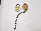 vintage Fraim & Yale Polished Brass Padlocks - No Keys - Yale Padlock has Chain