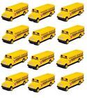 12 PCS 2.5 Inch Mini Yellow School Bus Diecast Model pull back action KT2523D