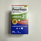 Bausch + Lomb PreserVision Areds 2 + CoQ10 -100mg - 100 Softgels EXP 2025+