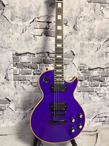 Custom Electric Guitar, Mahogany Body, Purple Color,
