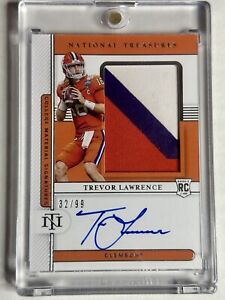 TREVOR LAWRENCE 2021 COLLEGIATE NATIONAL TREASURES ROOKIE PATCH AUTO RC RPA /99