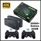 64G 4K Video Game Console Retro 25000+ Games TV Stick HDMI 2 Wireless Controller