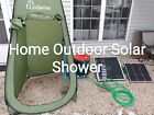 Home solar heated outdoor shower