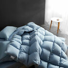 SNOWMAN Goose Down Comforter 100% Cotton 1200TC 65oz Fill Weight King Size Blue