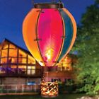 Hot Air Balloon Solar Lantern Rainbow Hanging Outdoor Patio Garden Yard Art