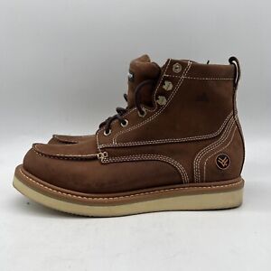 Hawx Grade WULM-3 Mens Brown Leather Lace Up Ankle Work Boots Size 11 EE