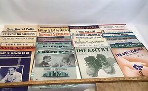 Vintage Sheet Music Huge Lot 29 From 1930s 1940s War Musicals Assorted See Photo