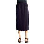 New $128 Austin Reed Women's Gabardine Straight Wool Skirt - Navy, 6P