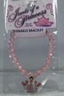 Child Bracelet -Jewels Of A Princess-Stretch Bracelet Pink Crown NEW In Package