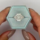 Engagement Wedding Ring Radiant 3.75 Ct IGI GIA Diamond Lab Grown 14K White Gold