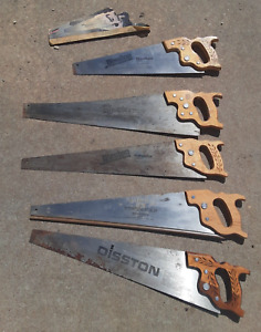 lot of 5: Vintage Disston Hand Saws (D-23, D-8, Townsman, C-1 & R-1)