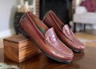 HS Trask Rare Leather Penny Loafers Men’s Size 12M