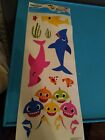 9 Piece Pinkfong Baby Shark Fish Theme Removable Wall Decals NEW (1 Sheet)