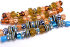 New 4 strands of Fine Murano Lampwork Glass Beads - 12mm Patterned - A7198c