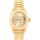 ROLEX Datejust 69178 Champagne Gold bar 89 Number second hand Women