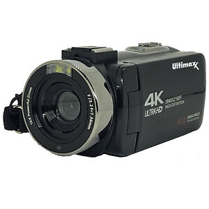 Ultimaxx 4K Ultra HD 42MP Camcorder Video Vlogging Camera with LED Light