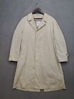 Christian Dior Men's Khaki Single-Breasted Trench Coat Size 44R Wool Lined