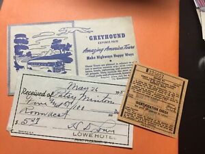 Greyhound Bus Ticket, Jacket, 1951